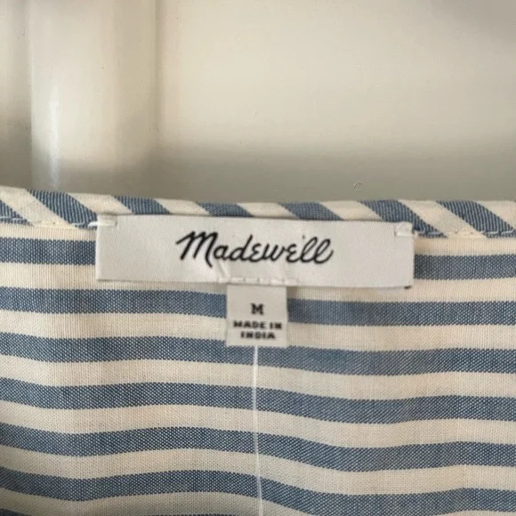 NWT Madewell Courtyard Flutter-Sleeve Top in Stripe - Picture 5 of 8